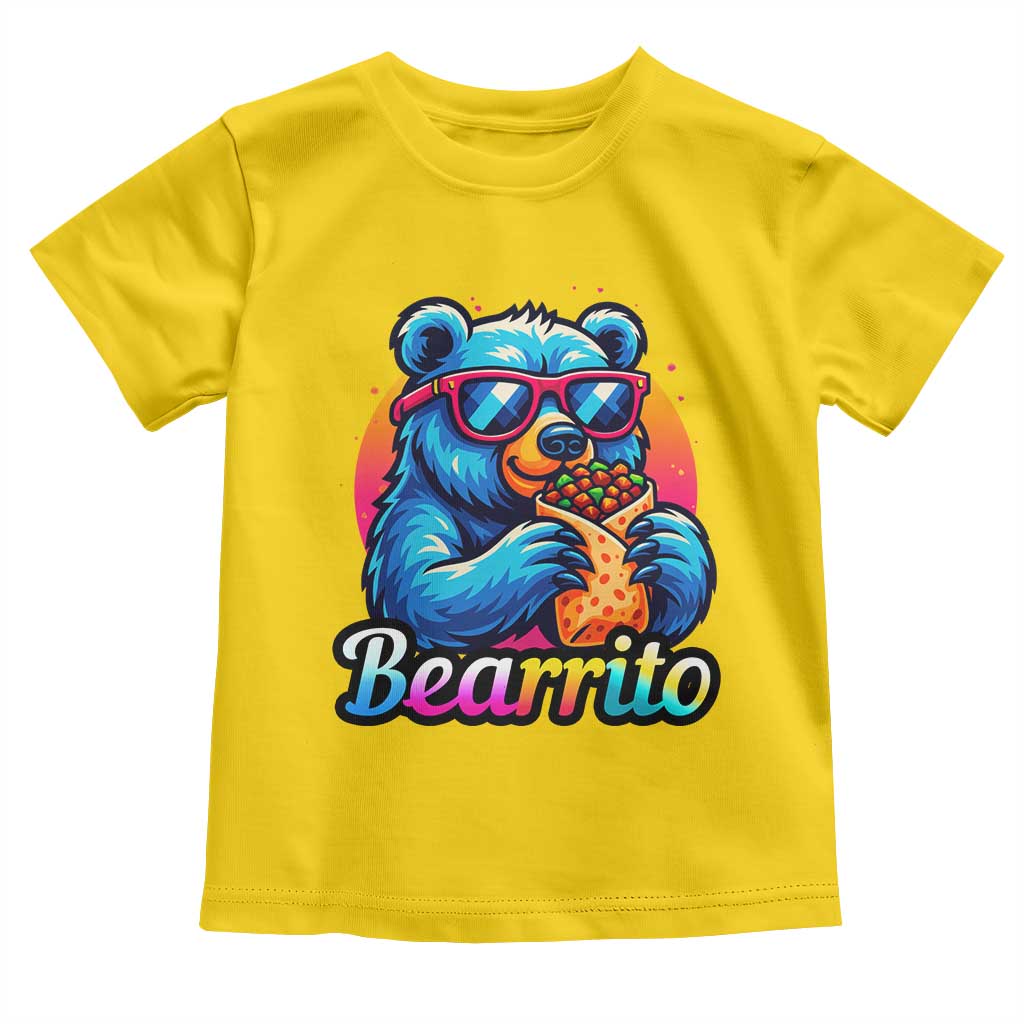 Mexican Food Lover Gift Toddler T Shirt Funny Bearrito - Wonder Print Shop