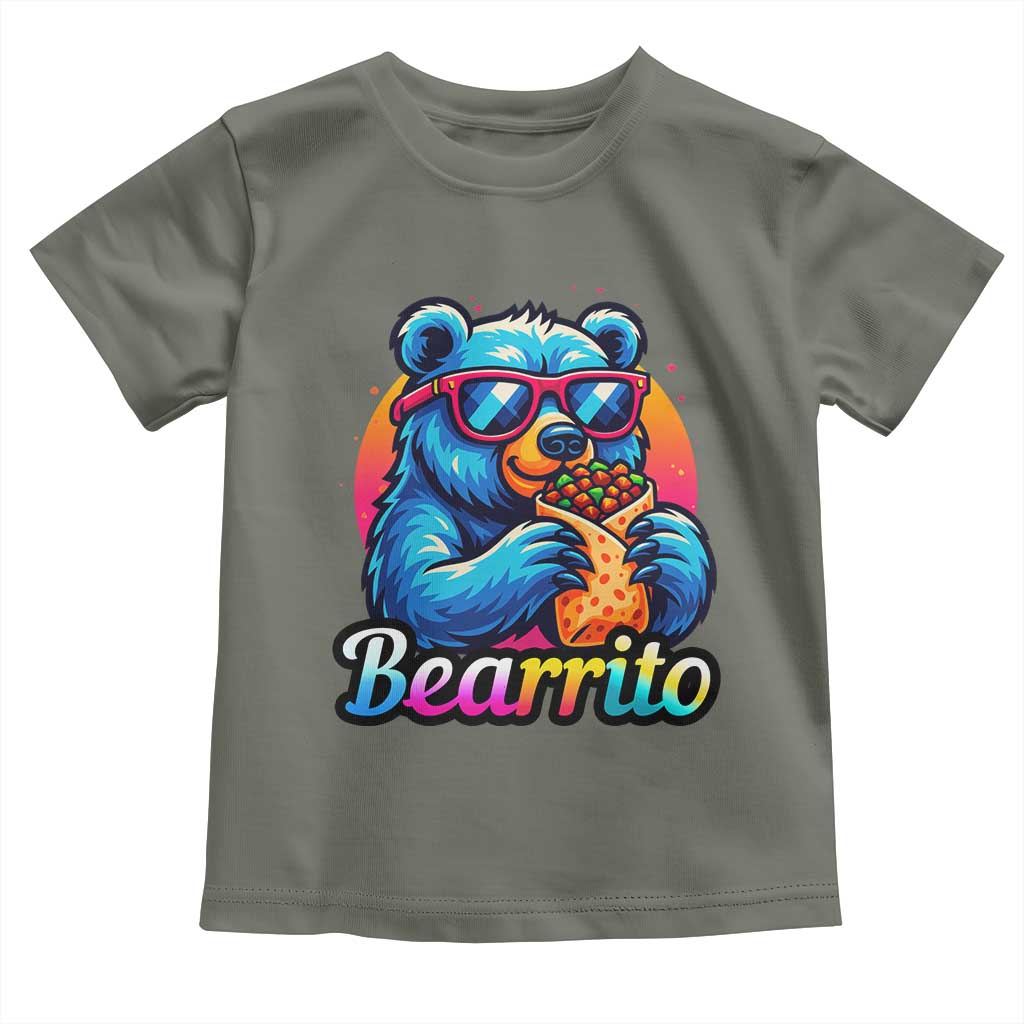 Mexican Food Lover Gift Toddler T Shirt Funny Bearrito - Wonder Print Shop