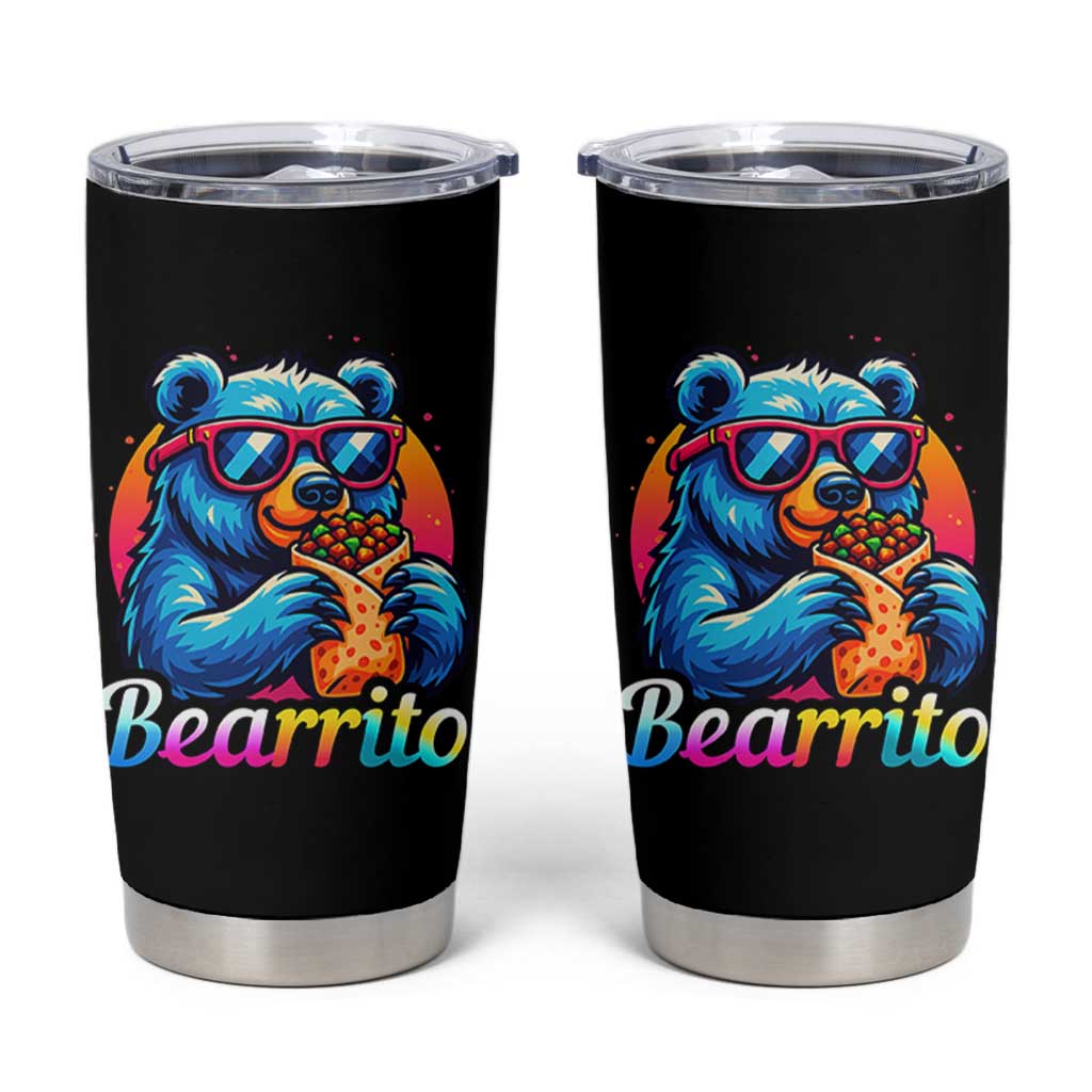 Mexican Food Lover Gift Tumbler Cup Funny Bearrito