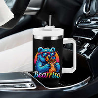 Mexican Food Lover Gift Tumbler With Handle Funny Bearrito