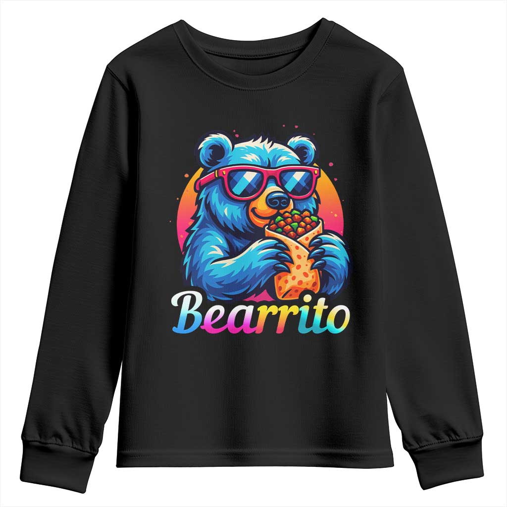 Mexican Food Lover Gift Youth Sweatshirt Funny Bearrito - Wonder Print Shop