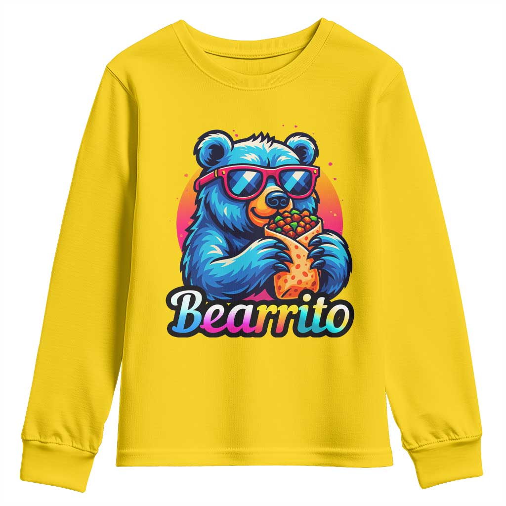 Mexican Food Lover Gift Youth Sweatshirt Funny Bearrito - Wonder Print Shop