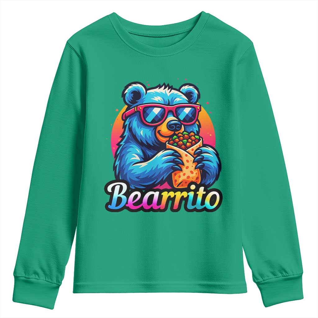 Mexican Food Lover Gift Youth Sweatshirt Funny Bearrito - Wonder Print Shop