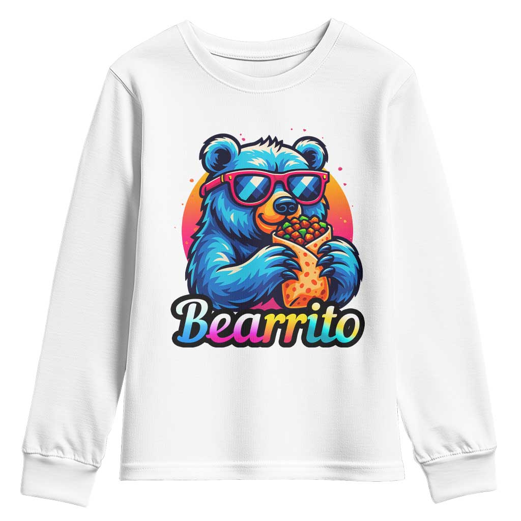 Mexican Food Lover Gift Youth Sweatshirt Funny Bearrito - Wonder Print Shop