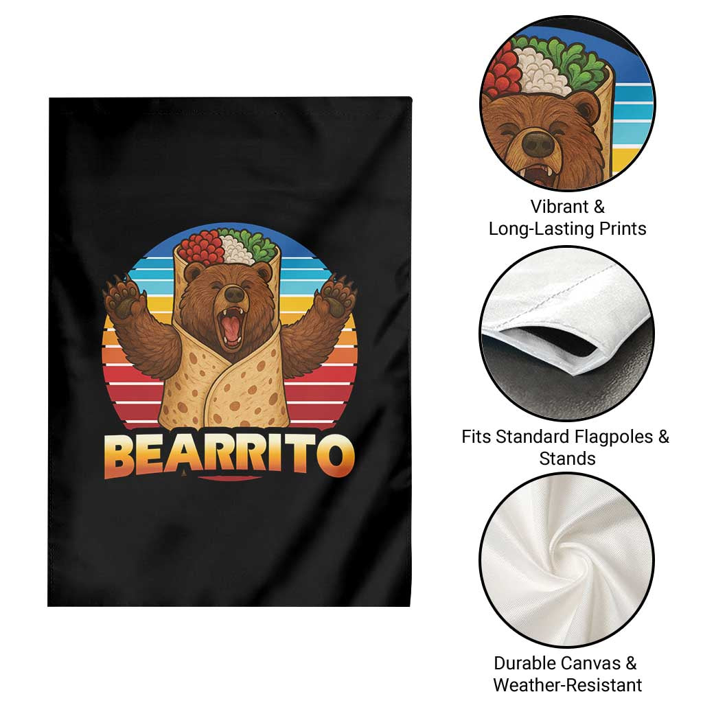 Burrito Lover Gift Garden Flag Funny Bearrito - Wonder Print Shop