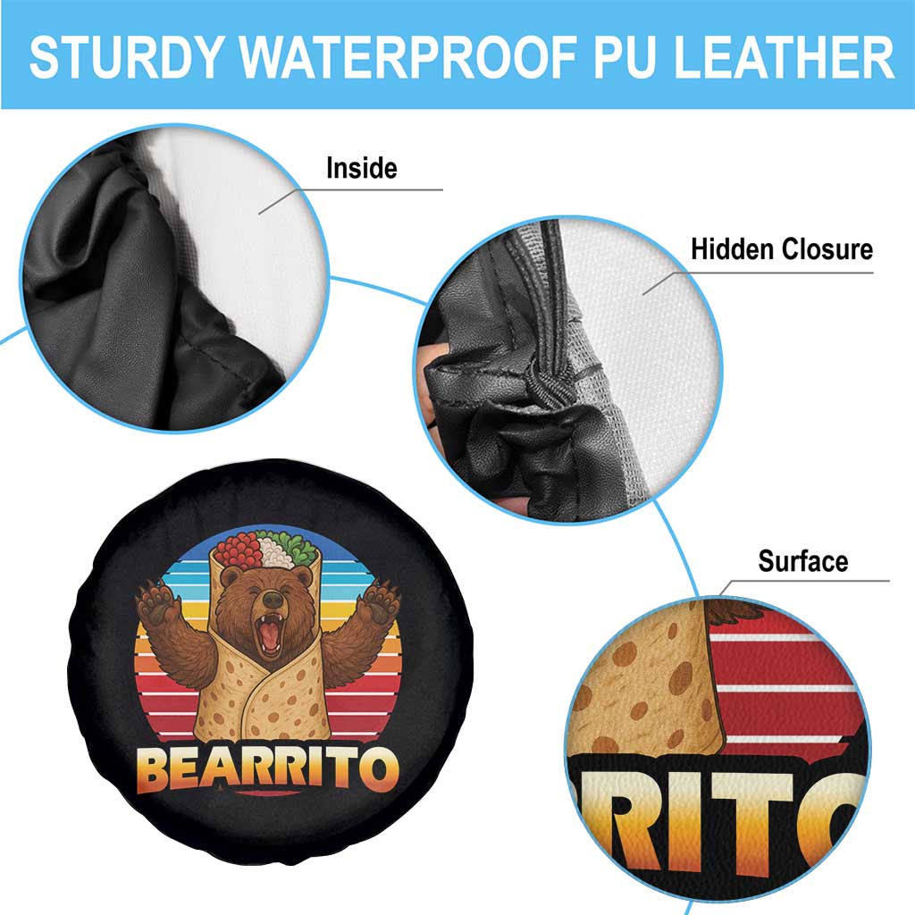 Burrito Lover Gift Spare Tire Cover Funny Bearrito - Wonder Print Shop