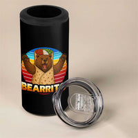 Burrito Lover Gift 4 in 1 Can Cooler Tumbler Funny Bearrito