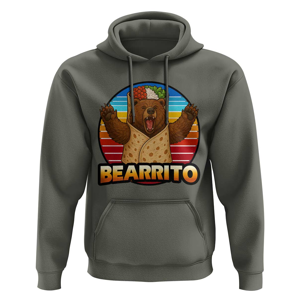 Burrito Lover Gift Hoodie Funny Bearrito - Wonder Print Shop