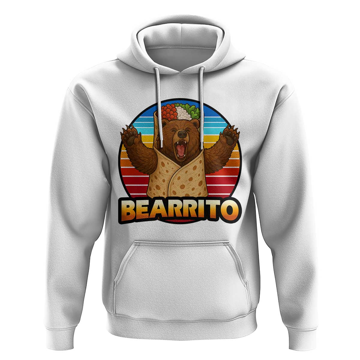 Burrito Lover Gift Hoodie Funny Bearrito - Wonder Print Shop