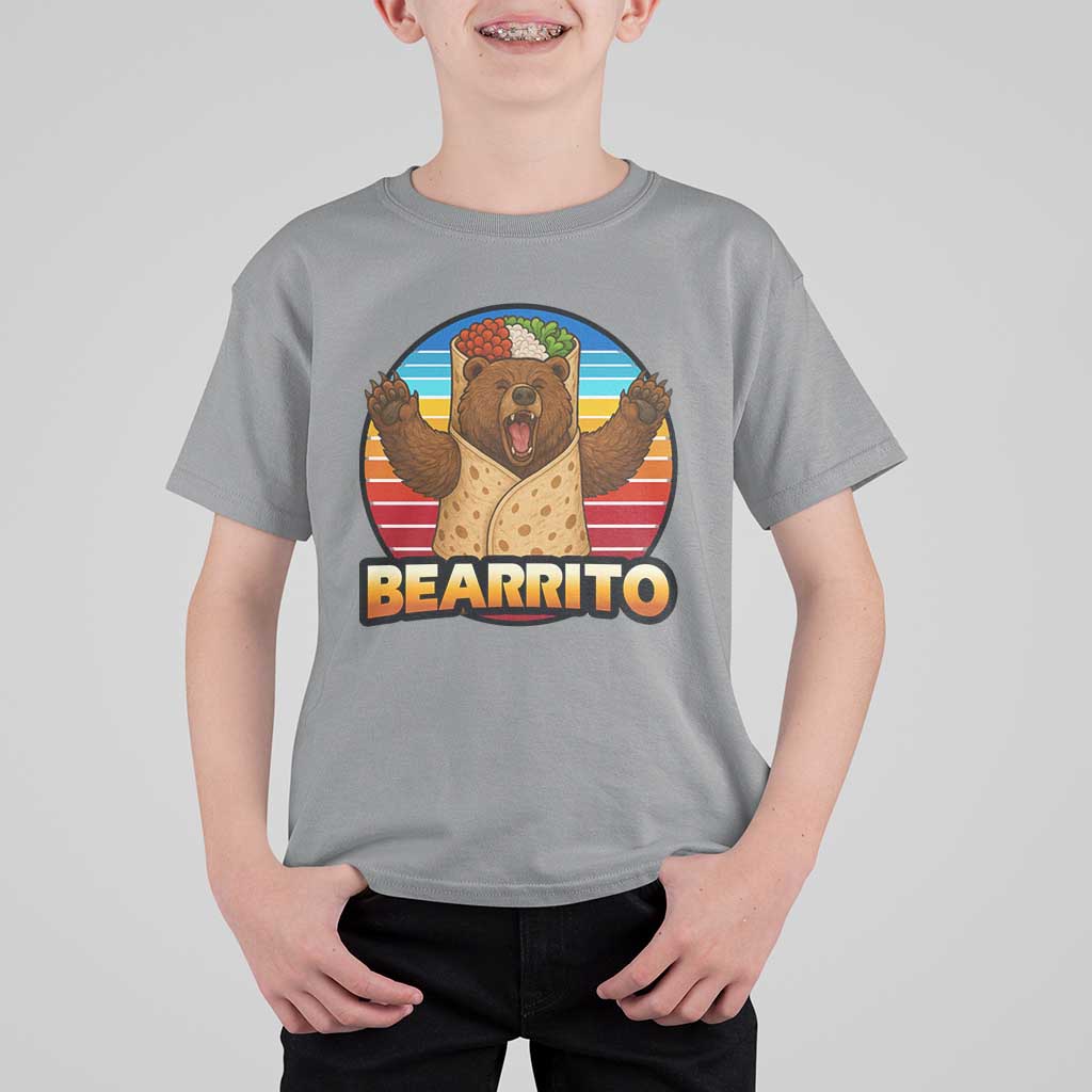 Burrito Lover Gift T Shirt For Kid Funny Bearrito - Wonder Print Shop
