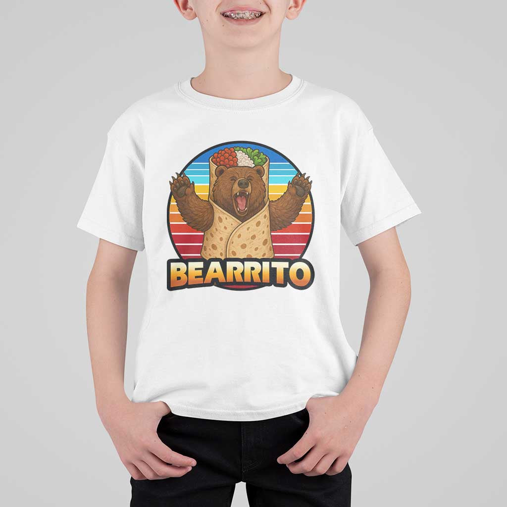 Burrito Lover Gift T Shirt For Kid Funny Bearrito - Wonder Print Shop