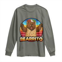 Burrito Lover Gift Long Sleeve Shirt Funny Bearrito - Wonder Print Shop