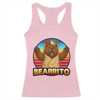 Burrito Lover Gift Racerback Tank Top Funny Bearrito - Wonder Print Shop