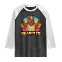 Burrito Lover Gift Raglan Shirt Funny Bearrito - Wonder Print Shop