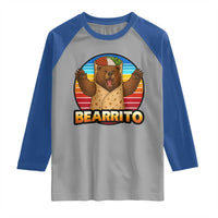 Burrito Lover Gift Raglan Shirt Funny Bearrito - Wonder Print Shop