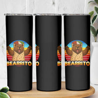 Burrito Lover Gift Skinny Tumbler Funny Bearrito
