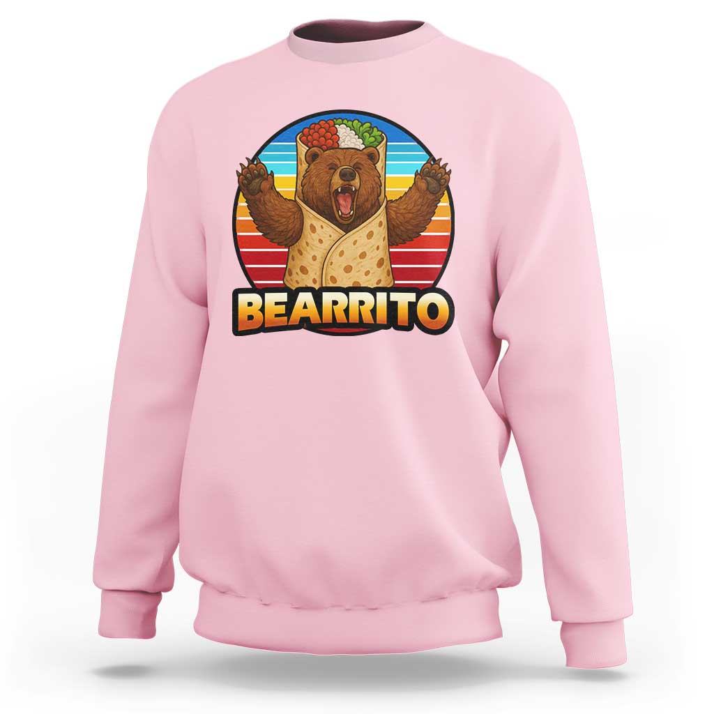 Burrito Lover Gift Sweatshirt Funny Bearrito - Wonder Print Shop