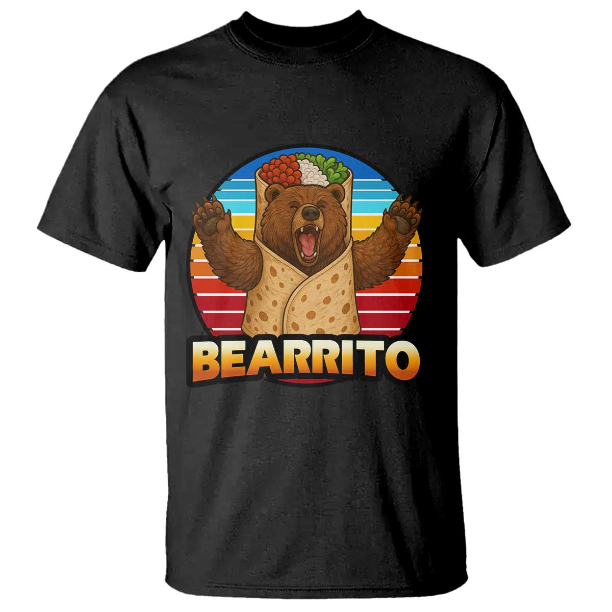Burrito Lover Gift T Shirt Funny Bearrito - Wonder Print Shop