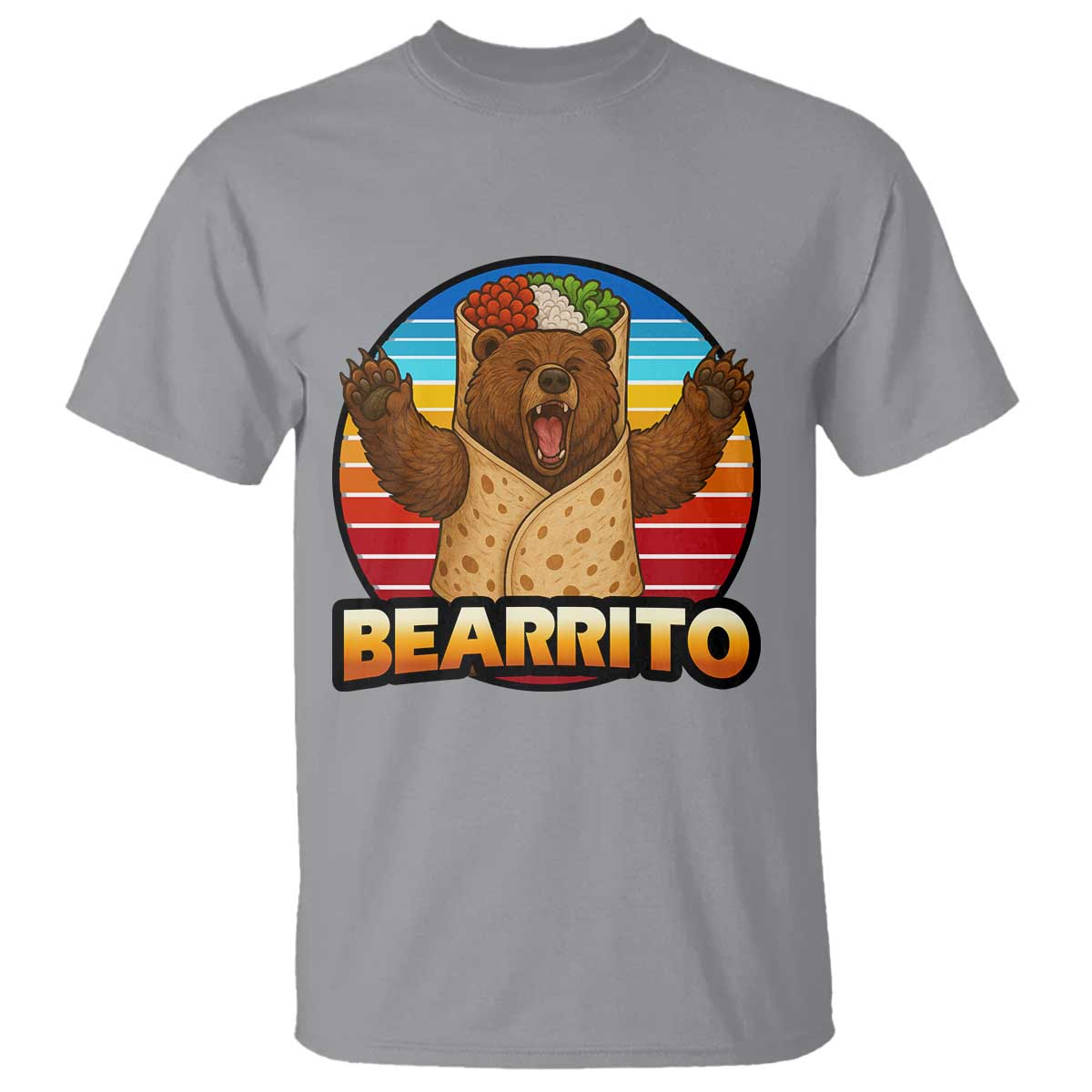 Burrito Lover Gift T Shirt Funny Bearrito - Wonder Print Shop
