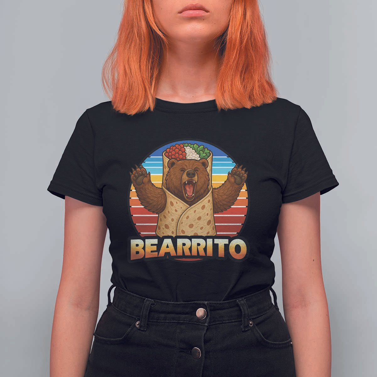 Burrito Lover Gift T Shirt For Women Funny Bearrito - Wonder Print Shop