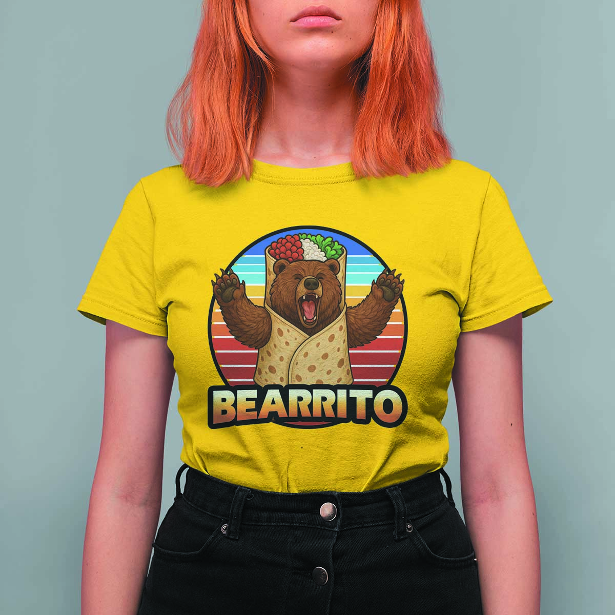 Burrito Lover Gift T Shirt For Women Funny Bearrito - Wonder Print Shop