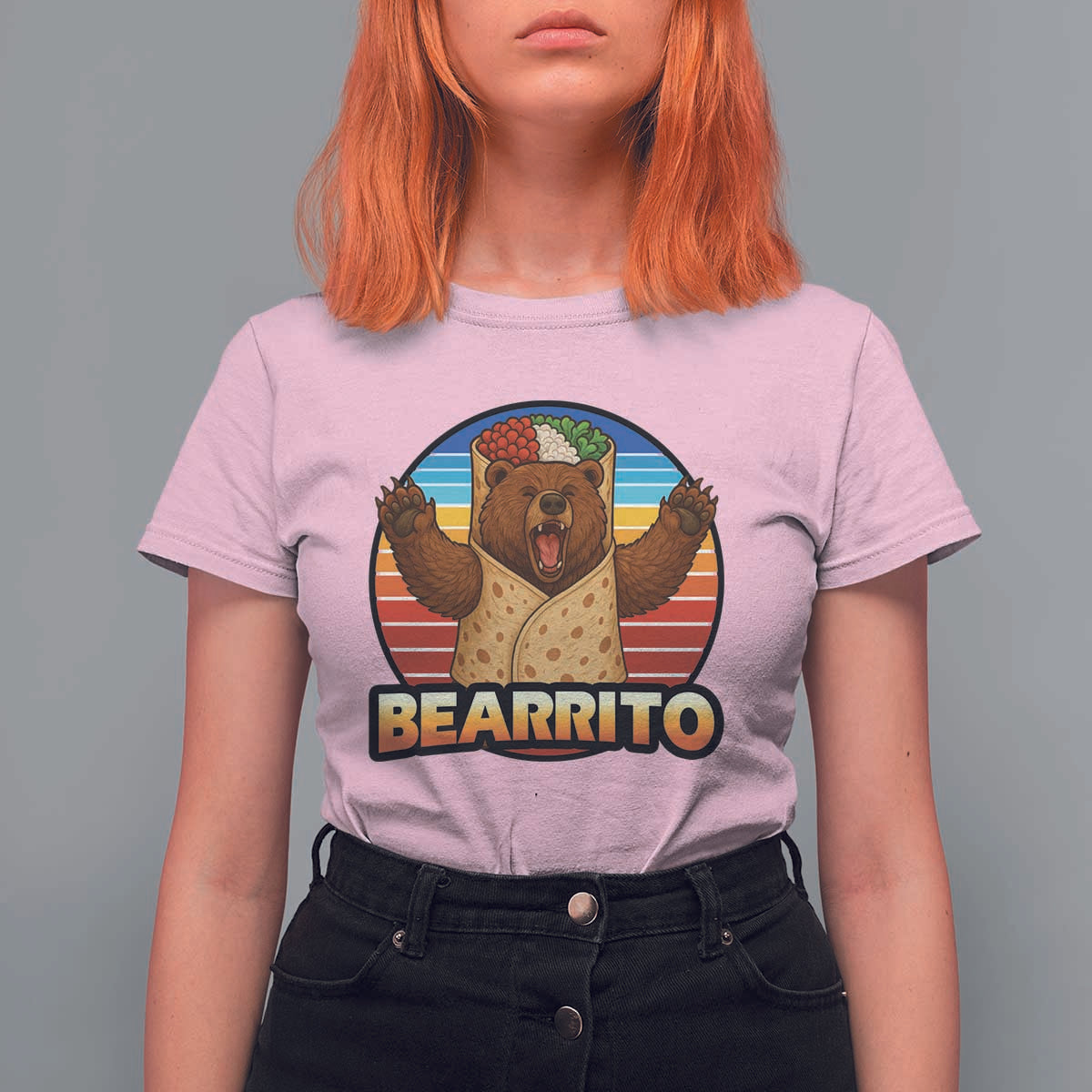 Burrito Lover Gift T Shirt For Women Funny Bearrito - Wonder Print Shop