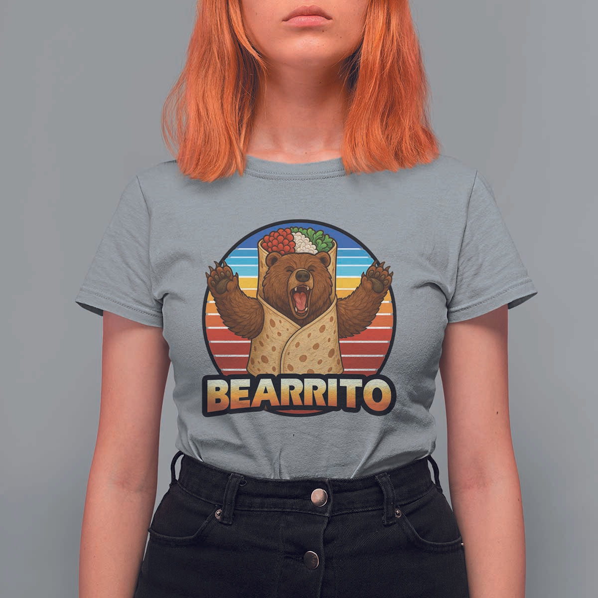 Burrito Lover Gift T Shirt For Women Funny Bearrito - Wonder Print Shop