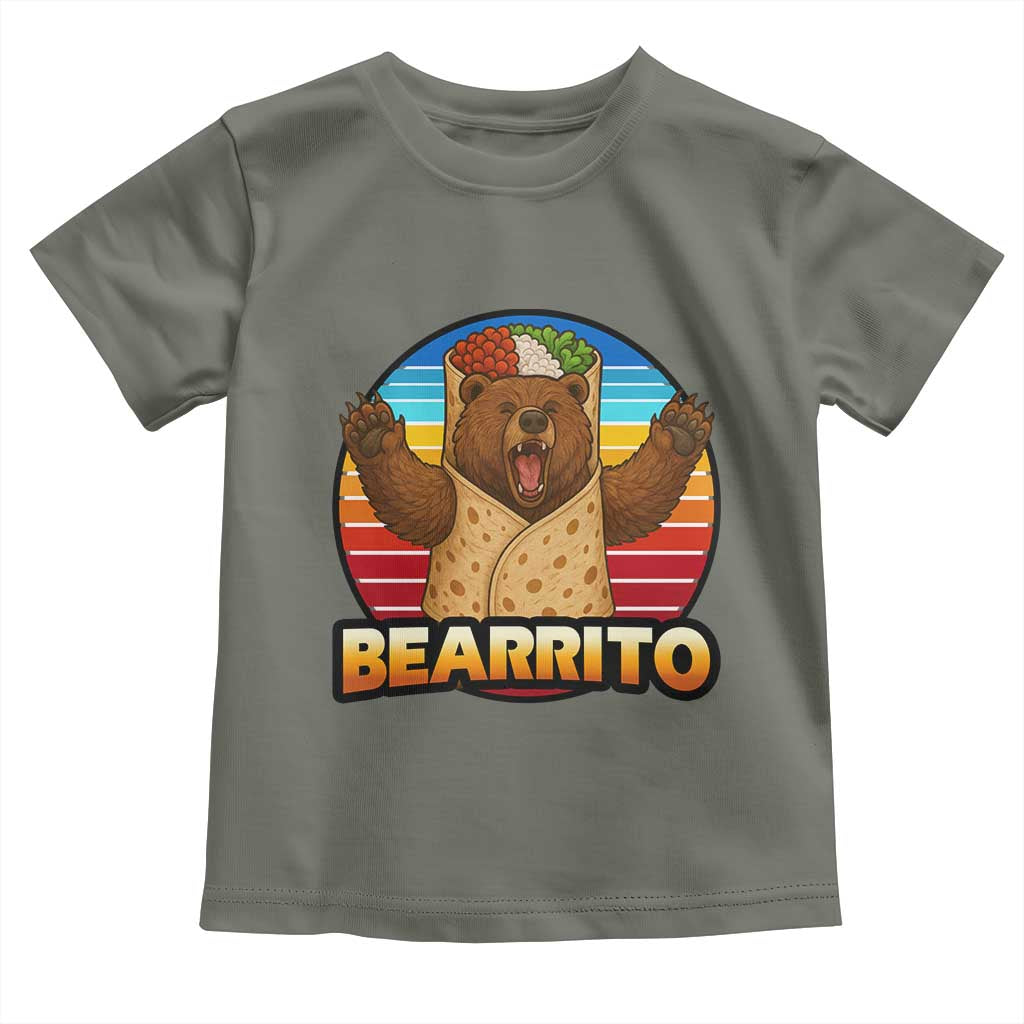 Burrito Lover Gift Toddler T Shirt Funny Bearrito - Wonder Print Shop