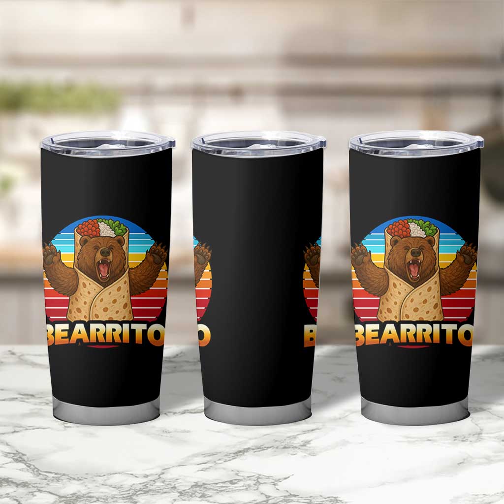 Burrito Lover Gift Tumbler Cup Funny Bearrito