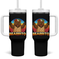 Burrito Lover Gift Tumbler With Handle Funny Bearrito