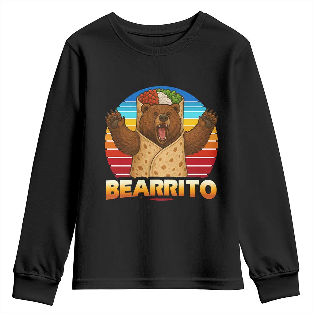 Burrito Lover Gift Youth Sweatshirt Funny Bearrito - Wonder Print Shop