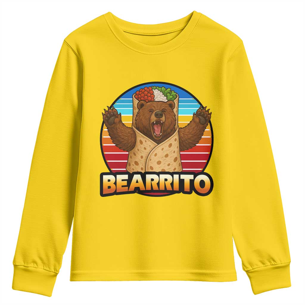 Burrito Lover Gift Youth Sweatshirt Funny Bearrito - Wonder Print Shop