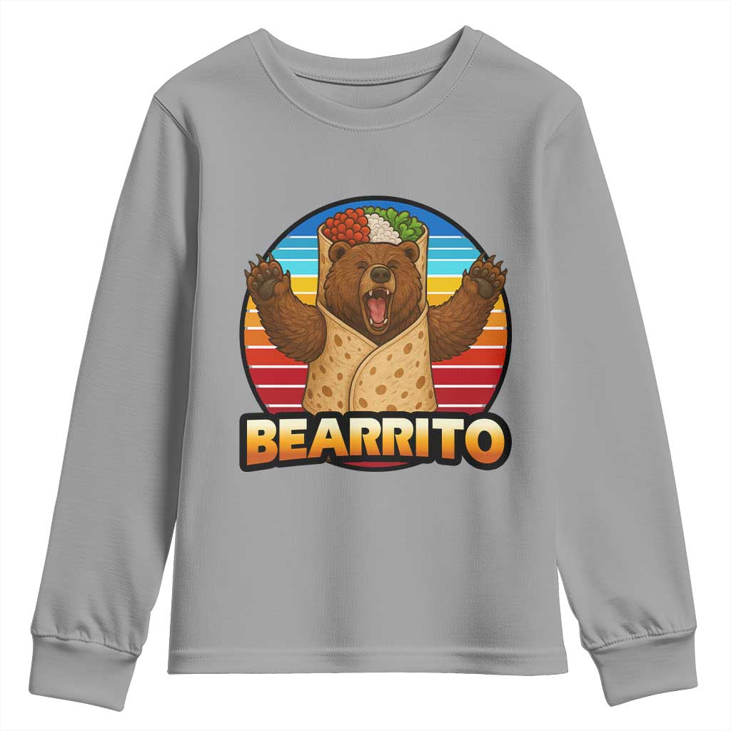 Burrito Lover Gift Youth Sweatshirt Funny Bearrito - Wonder Print Shop