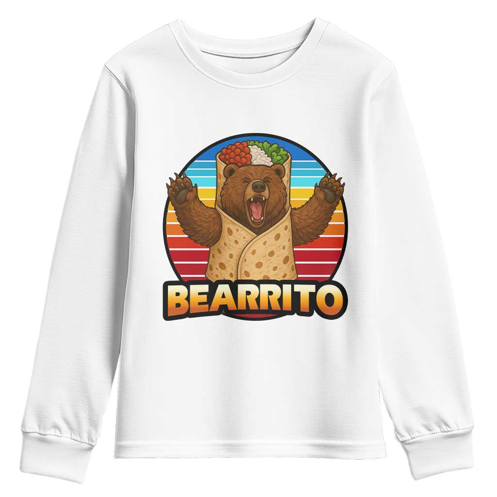 Burrito Lover Gift Youth Sweatshirt Funny Bearrito - Wonder Print Shop