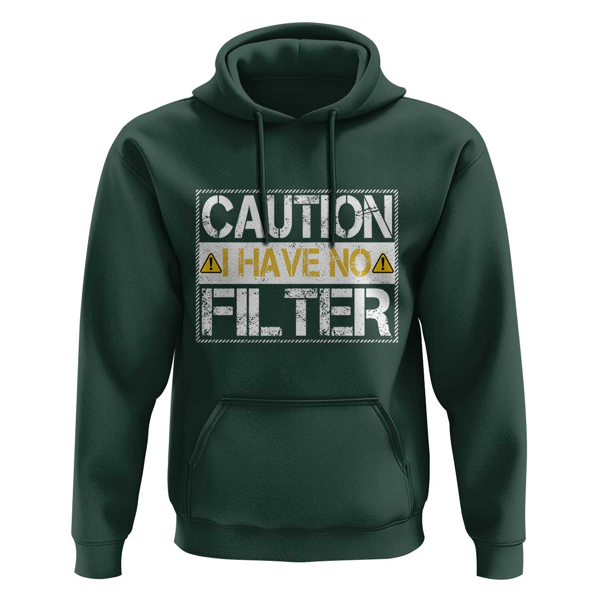 Funny Sarcastic Hoodie Caution I Have No Filter - Wonder Print Shop