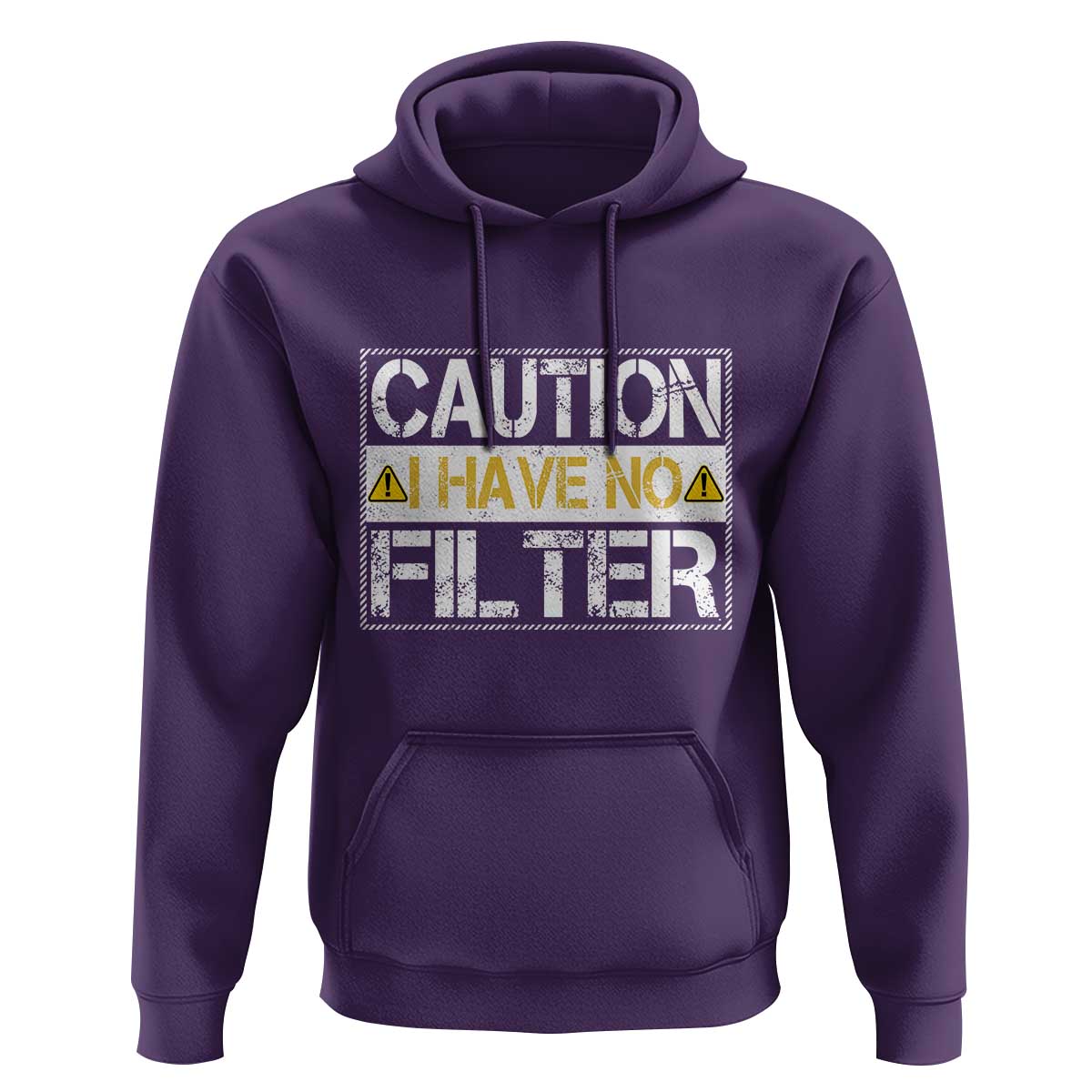 Funny Sarcastic Hoodie Caution I Have No Filter - Wonder Print Shop