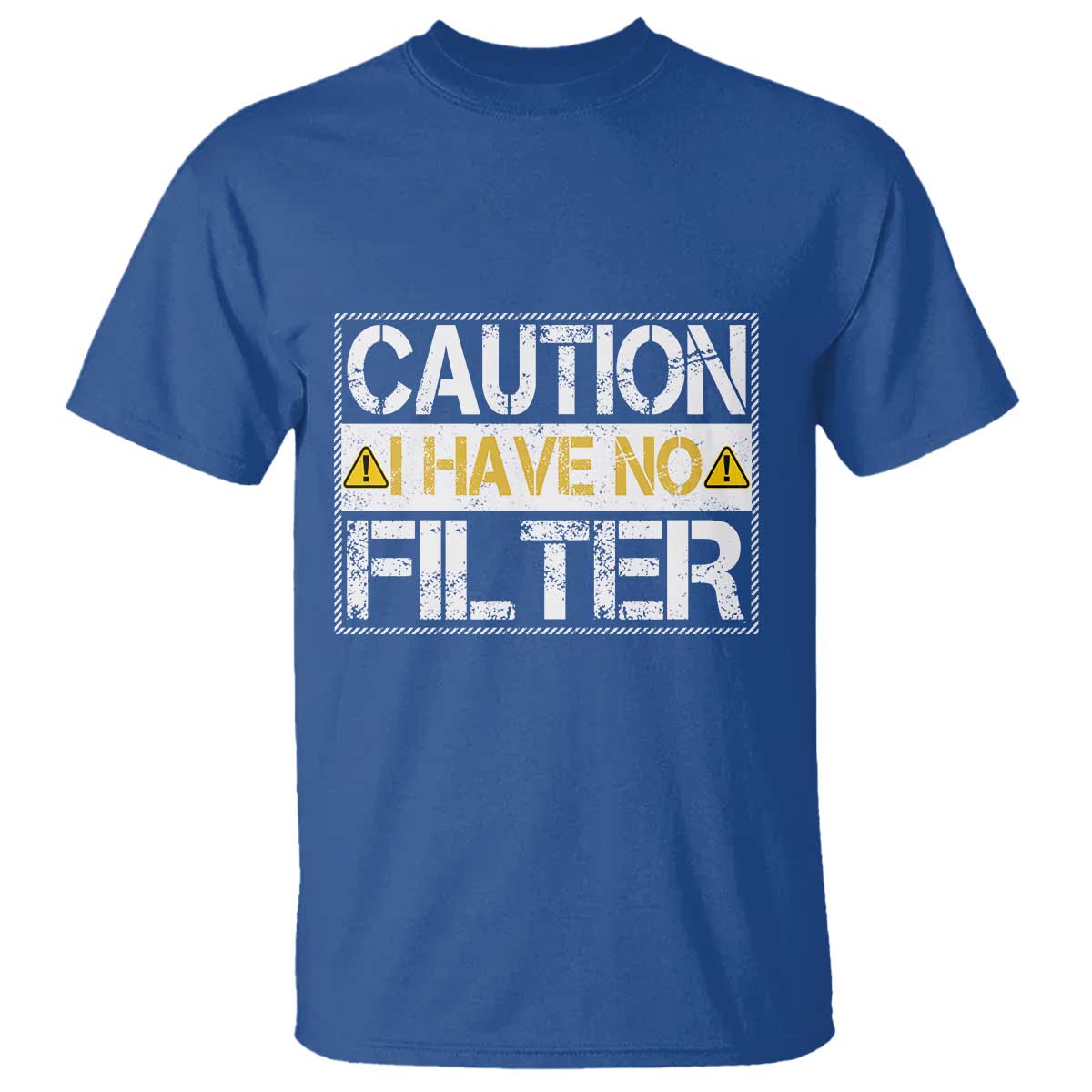 Funny Sarcastic T Shirt Caution I Have No Filter - Wonder Print Shop
