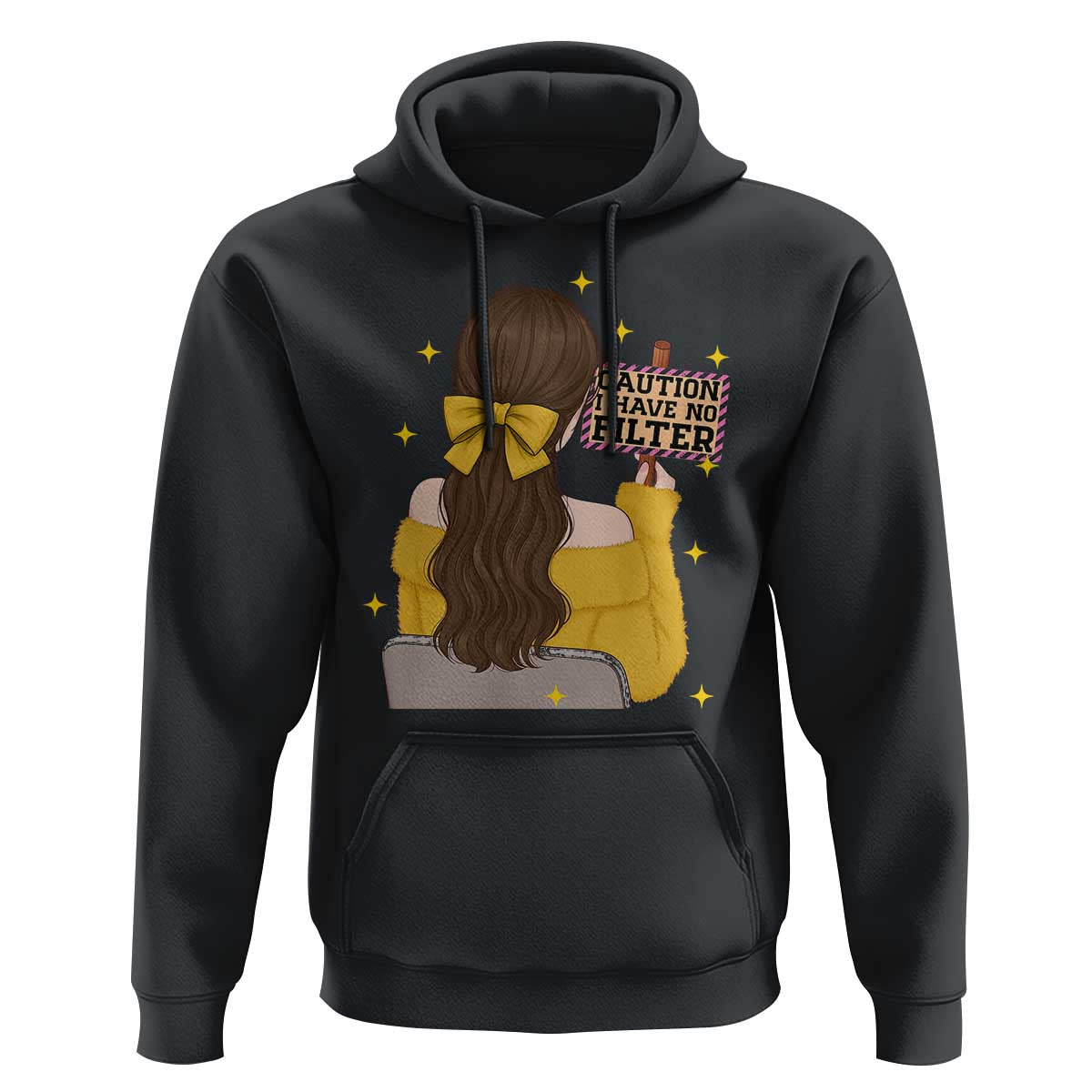 Caution I Have No Filter Hoodie Funny Sarcasm Gift - Wonder Print Shop