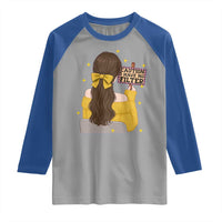 Caution I Have No Filter Raglan Shirt Funny Sarcasm Gift - Wonder Print Shop
