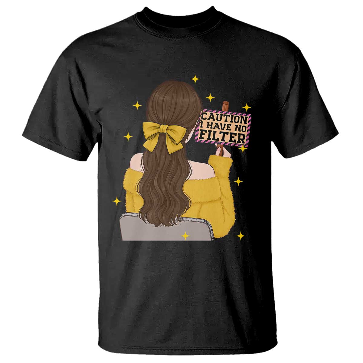 Caution I Have No Filter T Shirt Funny Sarcasm Gift - Wonder Print Shop