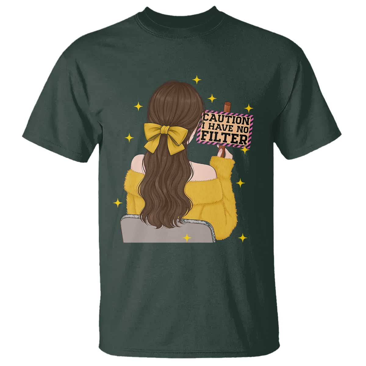 Caution I Have No Filter T Shirt Funny Sarcasm Gift - Wonder Print Shop