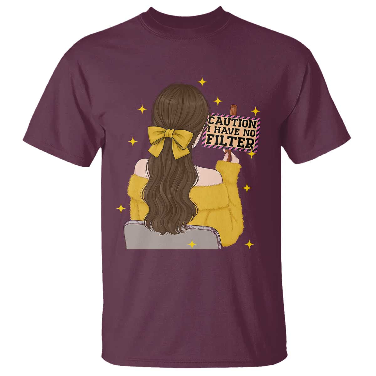 Caution I Have No Filter T Shirt Funny Sarcasm Gift - Wonder Print Shop