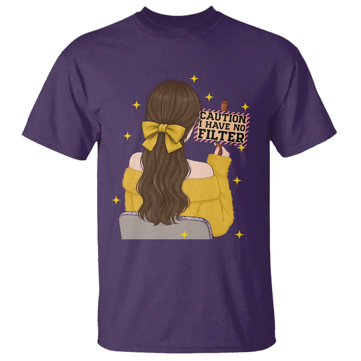 Caution I Have No Filter T Shirt Funny Sarcasm Gift - Wonder Print Shop