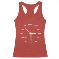 Sarcastic Work Humor Racerback Tank Top I Do Not Have The Time Or The Crayons - Wonder Print Shop