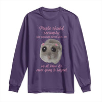 Funny Hamster Meme Long Sleeve Shirt People Should Stop Expecting Normal Humor Gift - Wonder Print Shop