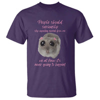 Funny Hamster Meme T Shirt People Should Stop Expecting Normal Humor Gift - Wonder Print Shop