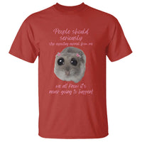 Funny Hamster Meme T Shirt People Should Stop Expecting Normal Humor Gift - Wonder Print Shop