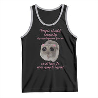 Funny Hamster Meme Tank Top People Should Stop Expecting Normal Humor Gift - Wonder Print Shop