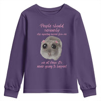 Funny Hamster Meme Youth Sweatshirt People Should Stop Expecting Normal Humor Gift - Wonder Print Shop