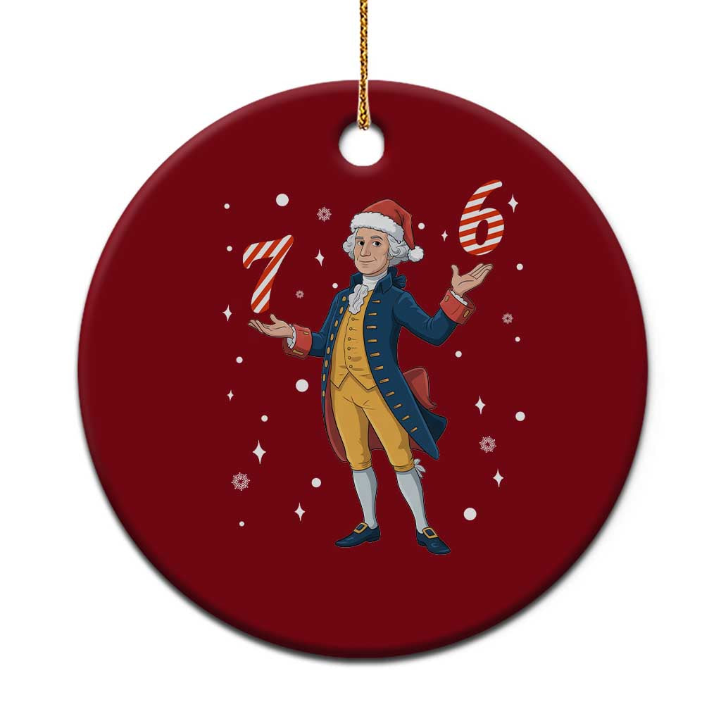 George Washington 67 Meme Ceramic Ornament Funny Xmas Gift - Wonder Print Shop